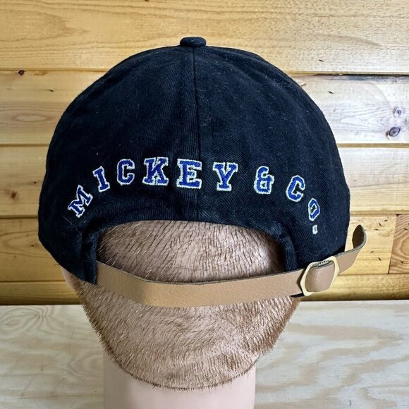 Vintage Walt Disney Mickey Co Big M Strapback Dad Hat Cap black - Picture 4 of 7